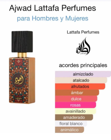 Perfume Ajwad De Lattafa Unisex 60ml Edp