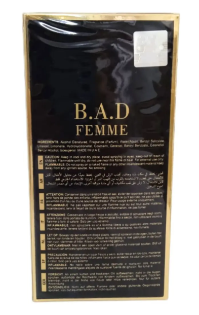 Perfume De Mujer Maison Alhambra B.a.d Femme Edp 100 Ml