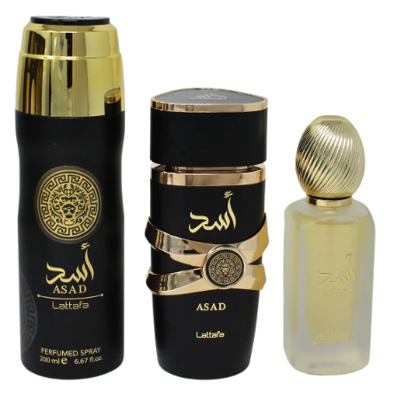 Set Lattafa Asad Para Caballero 3 Pcs Volumen De La Unidad 100 Ml