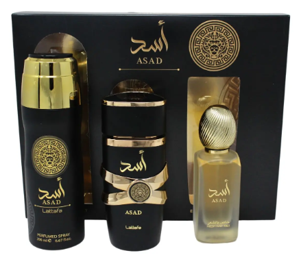 Set Lattafa Asad Para Caballero 3 Pcs Volumen De La Unidad 100 Ml