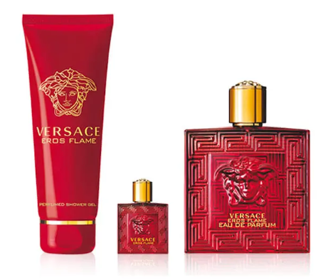 Set de Perfume Para Hombre Versace Eros Flame EDP Con de Ducha