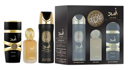 Set Lattafa Asad Para Caballero 3 Pcs Volumen De La Unidad 100 Ml