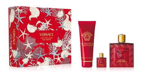 Set de Perfume Para Hombre Versace Eros Flame EDP Con de Ducha